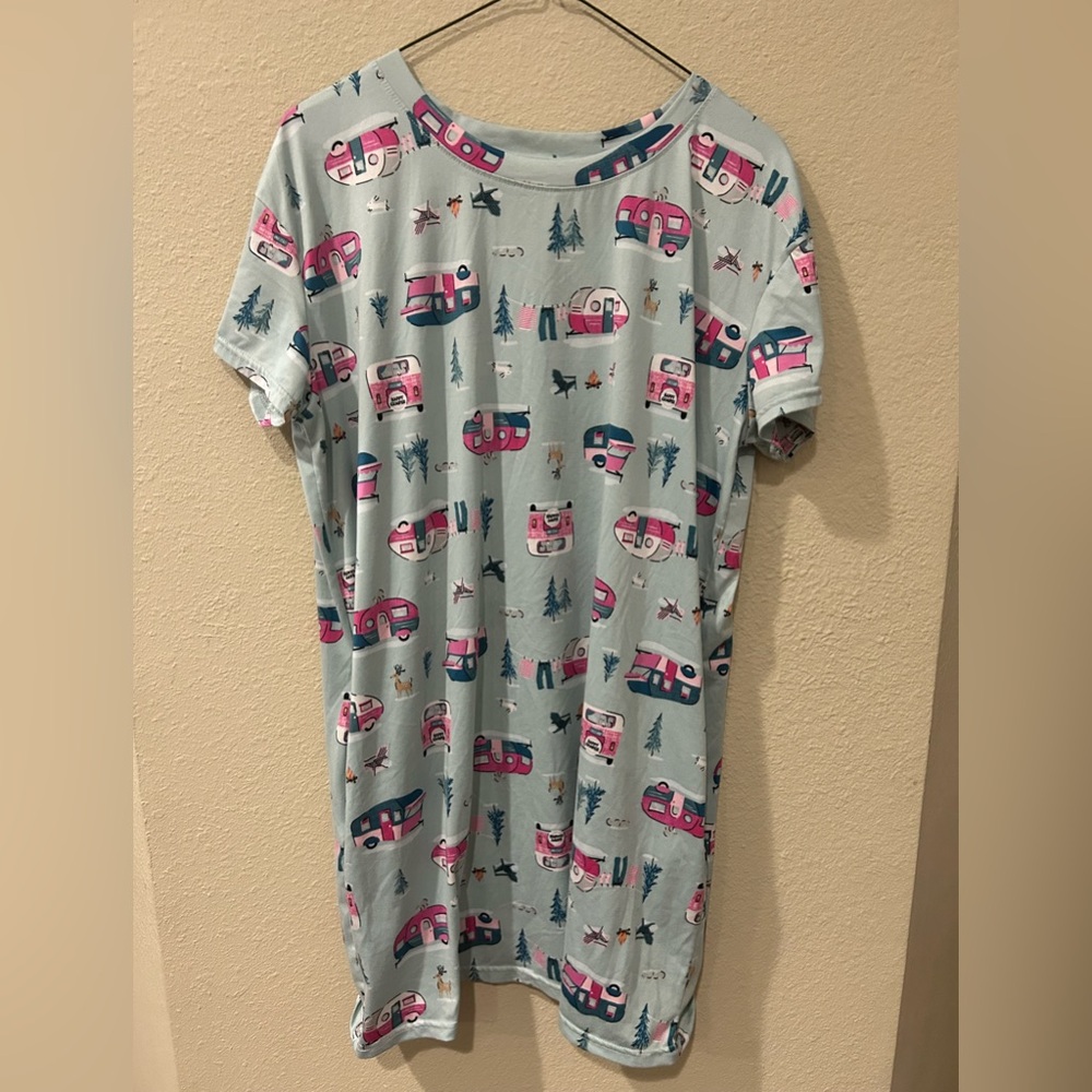 Joyspun Happy Camper Print T-Shirt Sleep Shirt
